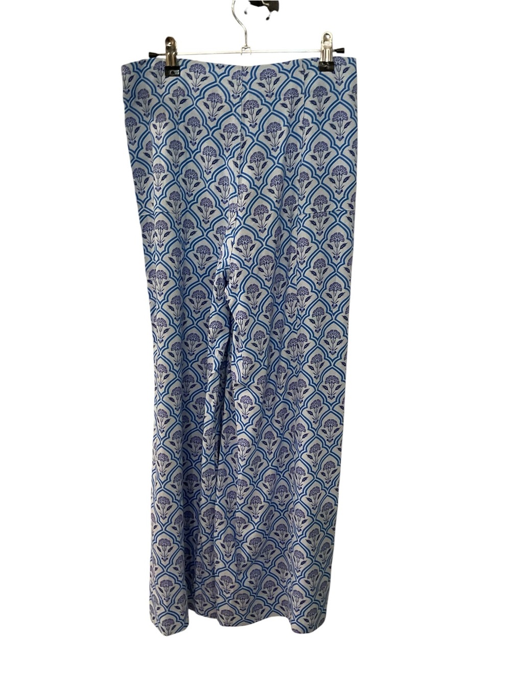 Blue Printed Wide Leg Pant - Picture 2 of 4